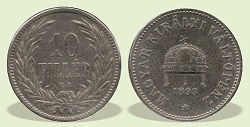 1893-as 10 fillér - (1893 10 fillér)
