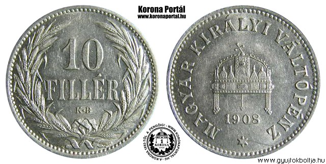 1908-as 10 fillér - (1908 10 fillér)