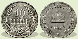 1914-es 10 fillér nikkel - (1914 10 fillér)