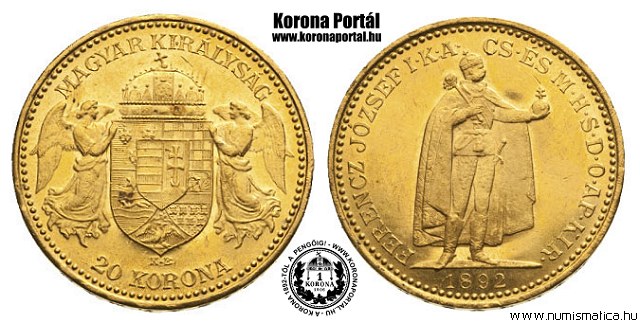 1892-es 20 korona - (1892 20 korona)