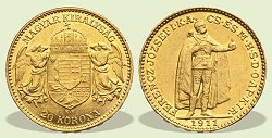 1910-es 11 korona - (1911 20 korona)