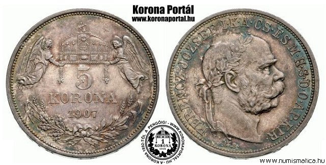 1907-es 5 korona - (1907 5 korona)