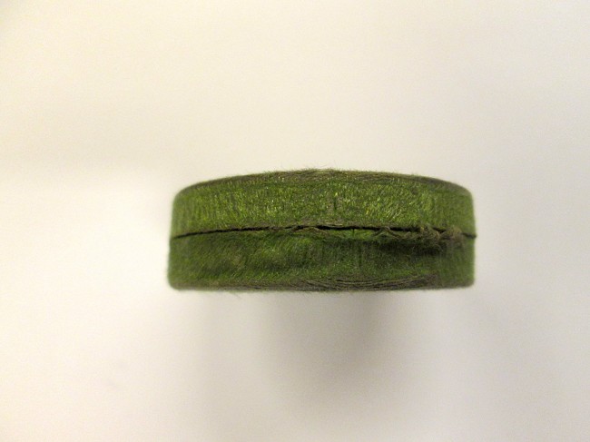 Zöld szövet milllenniumi ezüst 1 koronás díszdobozos változat