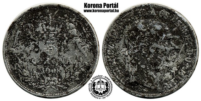 1908-as hamis 5 korons. nttt lom!